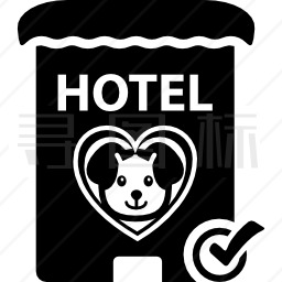 宠物旅馆标志图标