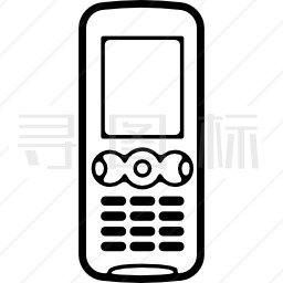 老式手机按钮和小屏幕的手机图标