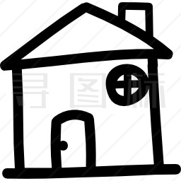 房屋手绘轮廓图标