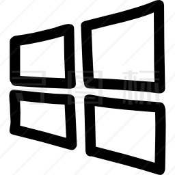Windows手绘logo轮廓图标