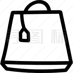 购物袋手绘轮廓变型图标