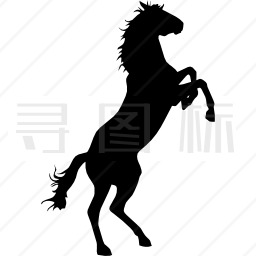 野马黑影图标 有svg Png Eps格式 寻图标