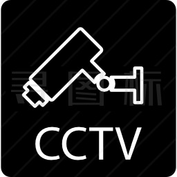 CCTV信函广场监控摄像机轮廓图标