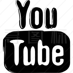 YouTube素描社会标志图标