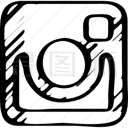 Instagram素描标志图标