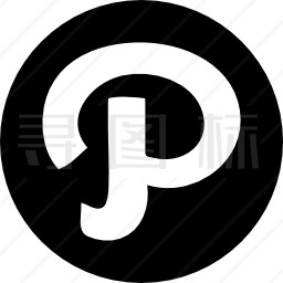 Pinterest字母标识在一个圆中图标