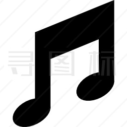 音乐黑色双音符图标