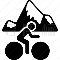 山地自行车运动图标