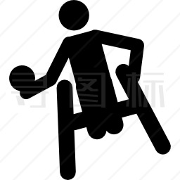 轮椅上选手的残奥会篮球剪影图标