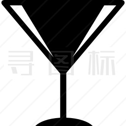 侧视鸡尾酒杯图标