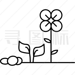 Flowers与土壤植物图标