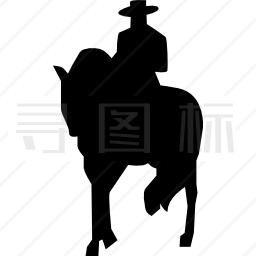 一个骑着马的男人的弗拉门戈轮廓图标