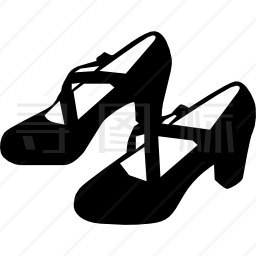 弗拉门戈舞女黑鞋图标