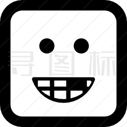 笑脸方牙图标