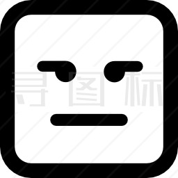 直口表情方块脸图标