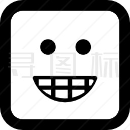 表情表情微笑方脸图标