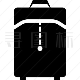 旅行袋黑色界面符号图标