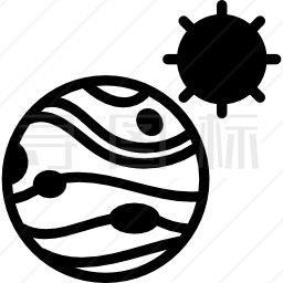 木星和太阳图标