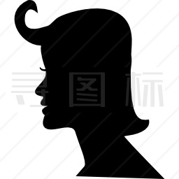 女性短发图标