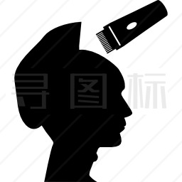 男头剪影图标