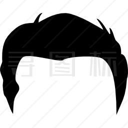 男性短发假发形状图标