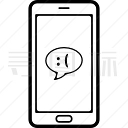 手机屏幕上的泡泡表情图标