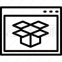 浏览器变量内部的Dropbox图标