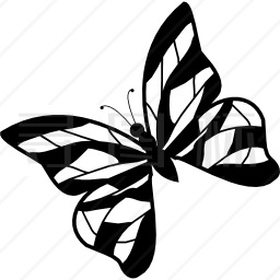 带条纹蝴蝶设计图标
