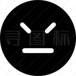 表情符号有直的嘴巴和闭着的眼睛图标