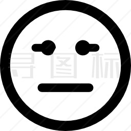 表情线方脸直眼眼线图标