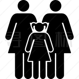 三个女人两个大人和一个孩子图标