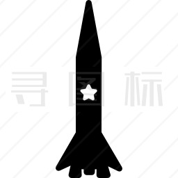 薄星型垂直火箭船图标