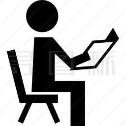 老师坐在椅子上看书图标 有svg Png Eps格式 寻图标
