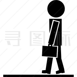 手拿公文包走路的老师图标