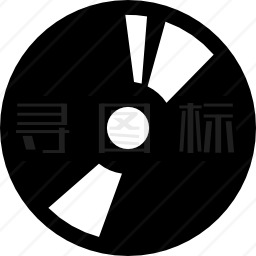 用于音乐界面或刻录CD或DVD的光盘数字工具符号图标