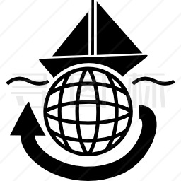 环游世界的航海图标