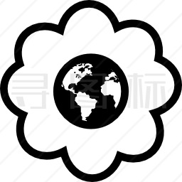 地球花卉中心图标