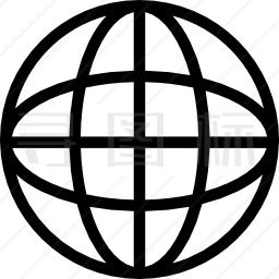 地球网格符号图标