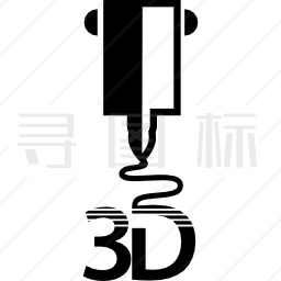 由体积打印机打印的3D图标