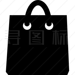 黑色购物袋工具图标