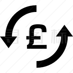 货币英镑兑换符号图标