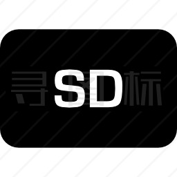 SD卡矩形形状图标