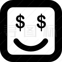 金钱盯着方脸图标