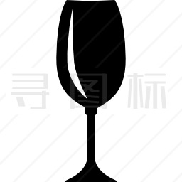 黑色玻璃酒杯图标
