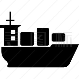 集装箱海运船图标