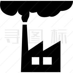 烟雾工厂建筑污染图标