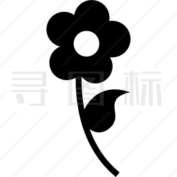 五瓣花的花形图标