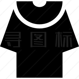 为学生毕业的黑色礼服图标