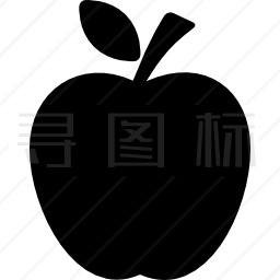 苹果黑色背影图标