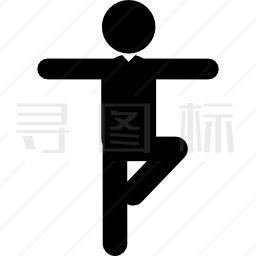 瑜伽姿势男士图标